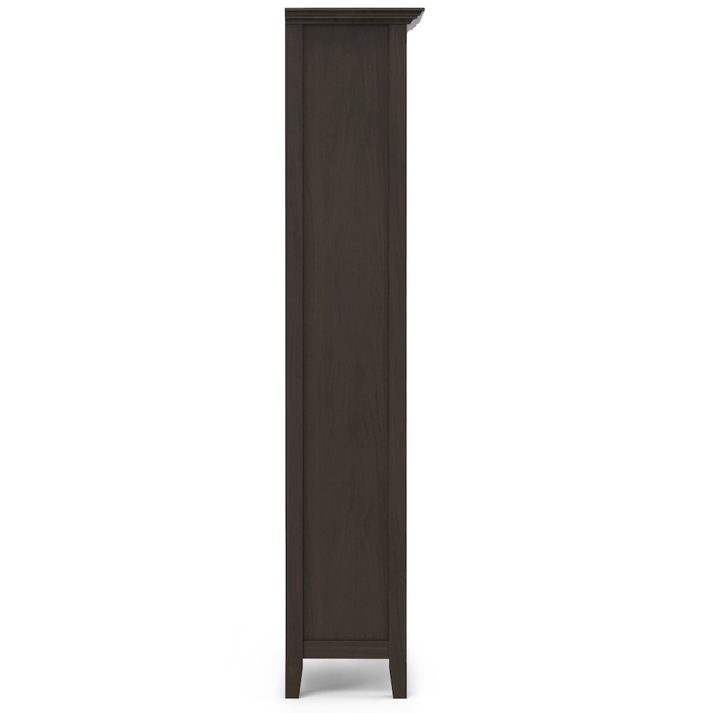 72"W Low TV Stand with Two 24"W 5 Shelf Bookcases in Hickory Brown (Set of 3). Picture 5