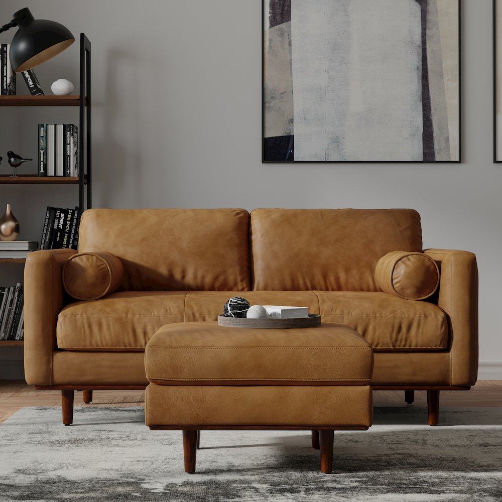 Morrison 72-Inch Sofa In Genuine Leather. Picture 5
