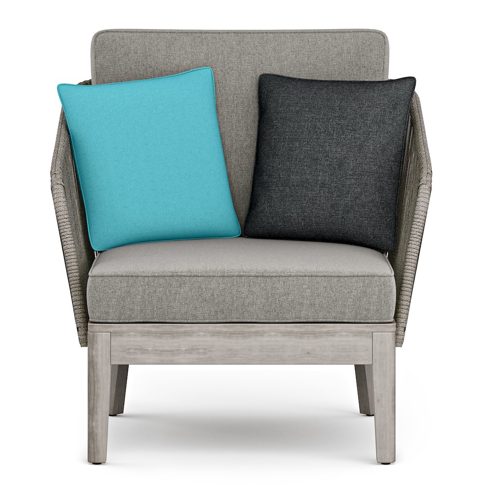 Carmel SOLID ACACIA WOOD Outdoor Conversation Chair in Sand Drift. Picture 2