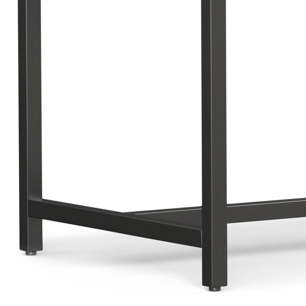 Banting Mid Century Wide Desk In Oak Veneer. Picture 4