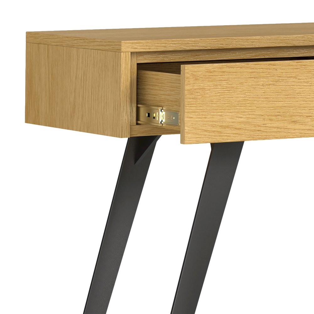 Lowry Console Sofa Table In Oak Veneer. Picture 3