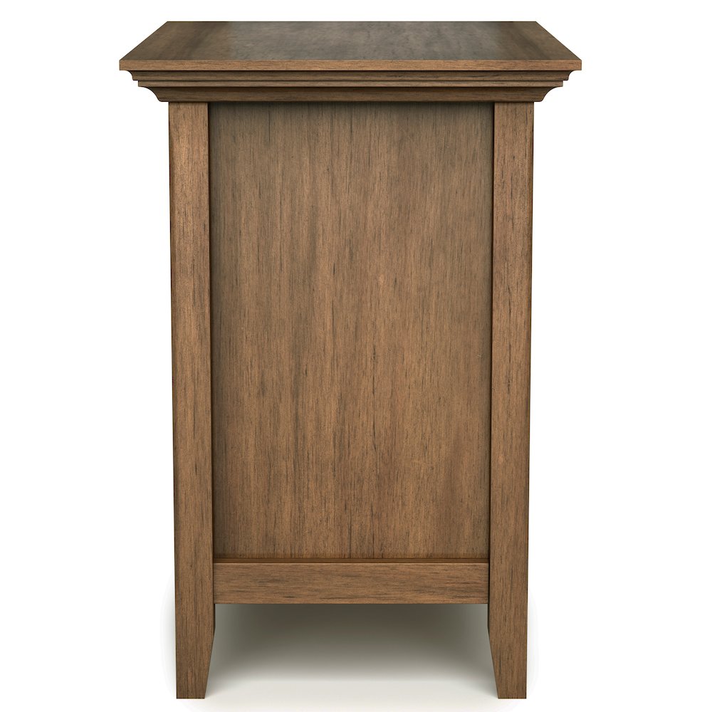 24 inch Solid Wood Bedside Table in Rustic Natural Aged Brown (Set of 2). Picture 2