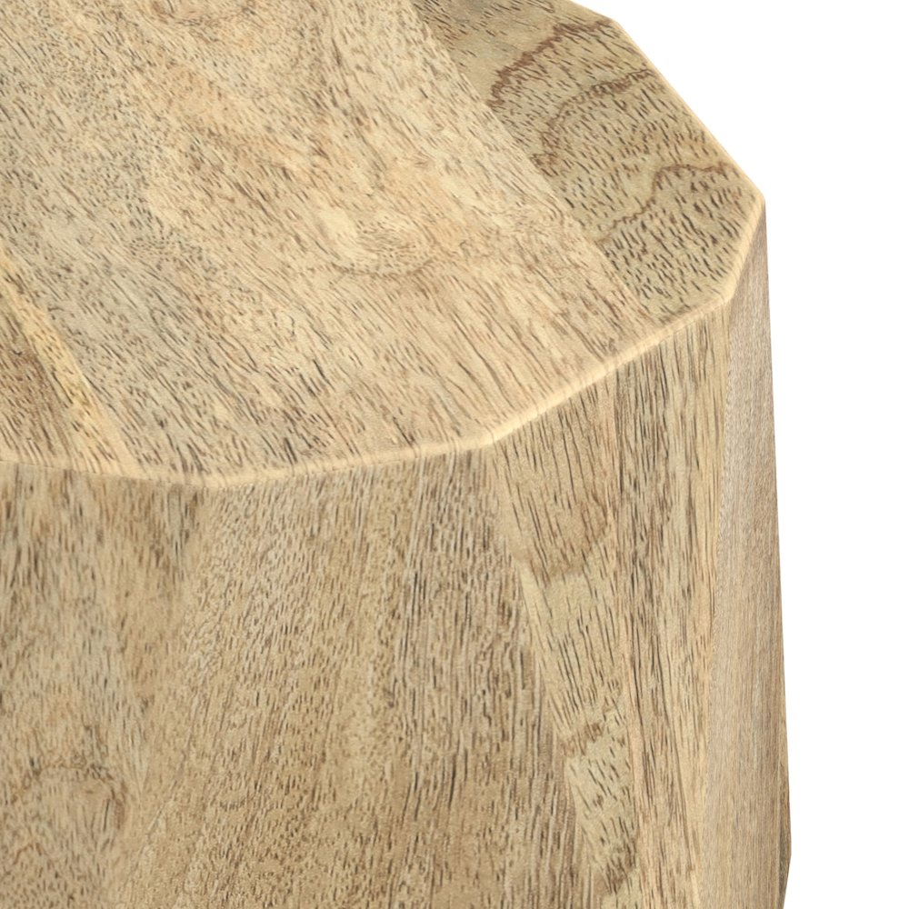 Judson 15 inch Wide Solid Mango Contemporary End Table in Natural, Assembled. Picture 4