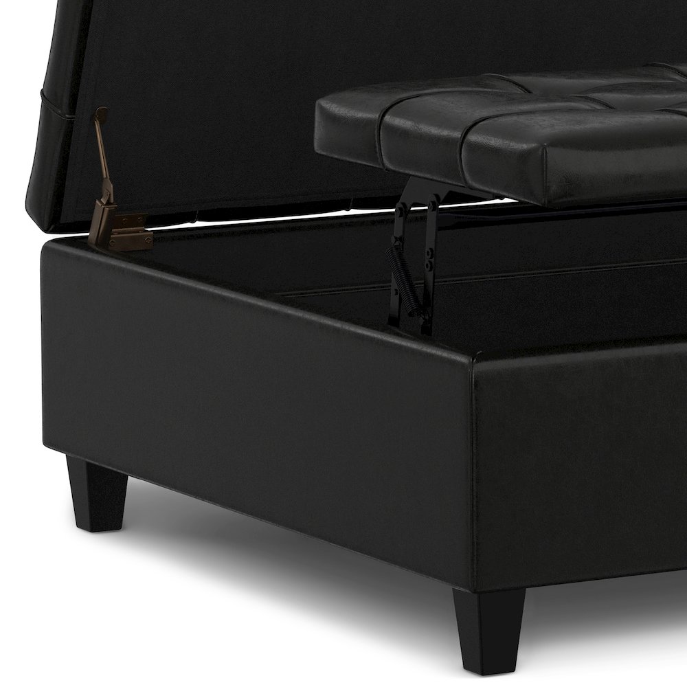40 inch Wide Square Large Coffee Table Storage Ottoman. Picture 5