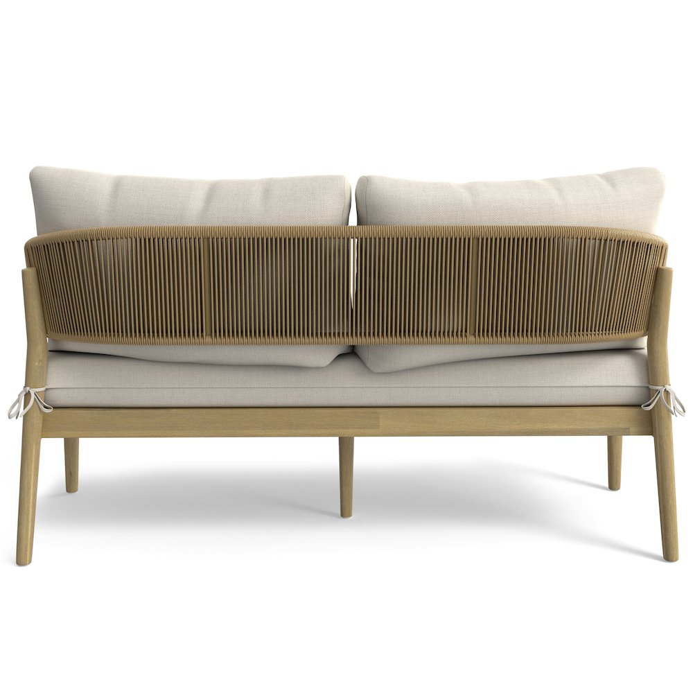 Bayshore Solid Acacia Wood Outdoor Sofa In Natural. Picture 4