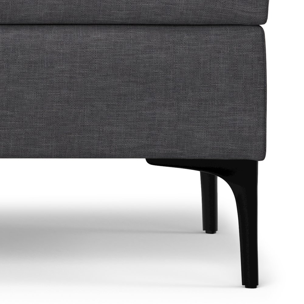 Large Coffee Table Storage Ottoman with Lift up Lid in Slate Grey Polyester. Picture 8