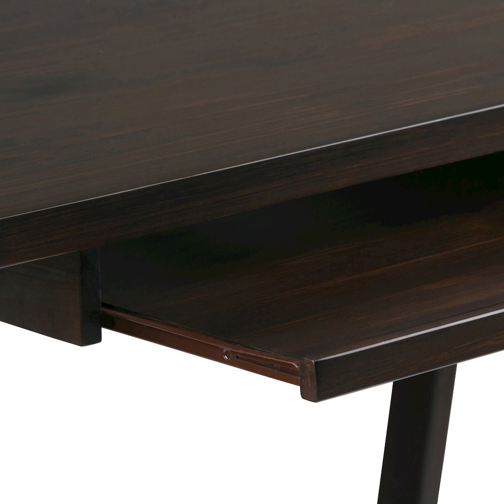 Sawhorse Solid Wood Desk In Dark Chestnut Brown. Picture 3