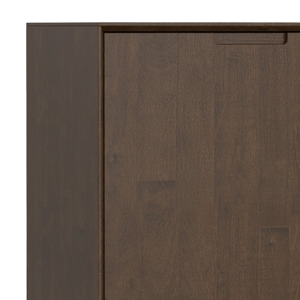 Banting Solid Hardwood 3 Door Sideboard Buffet In Walnut Brown. Picture 2
