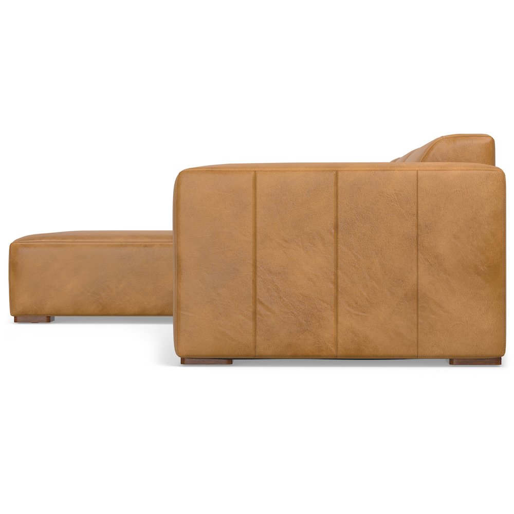 Rex Left-Facing Modular Sectional Sofa In Genuine Leather. Picture 2