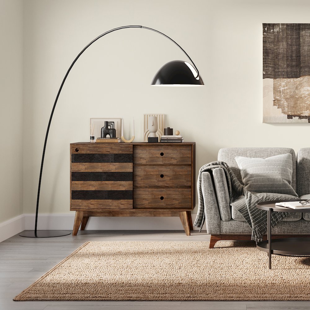 Clarkson Solid Acacia Wood Medium Storage In Rustic Natural Aged Brown. Picture 5