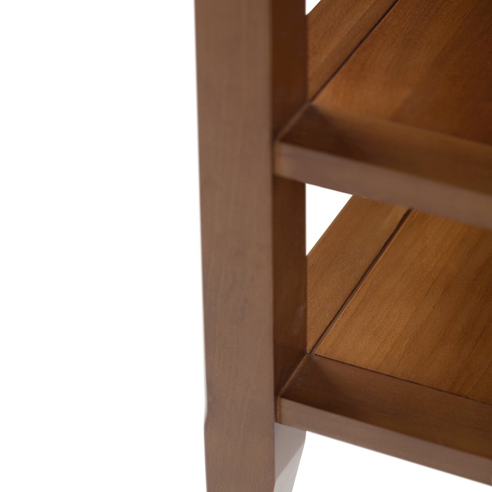19 inch Transitional Narrow Side Table in Light Golden Brown (Set of 2). Picture 4