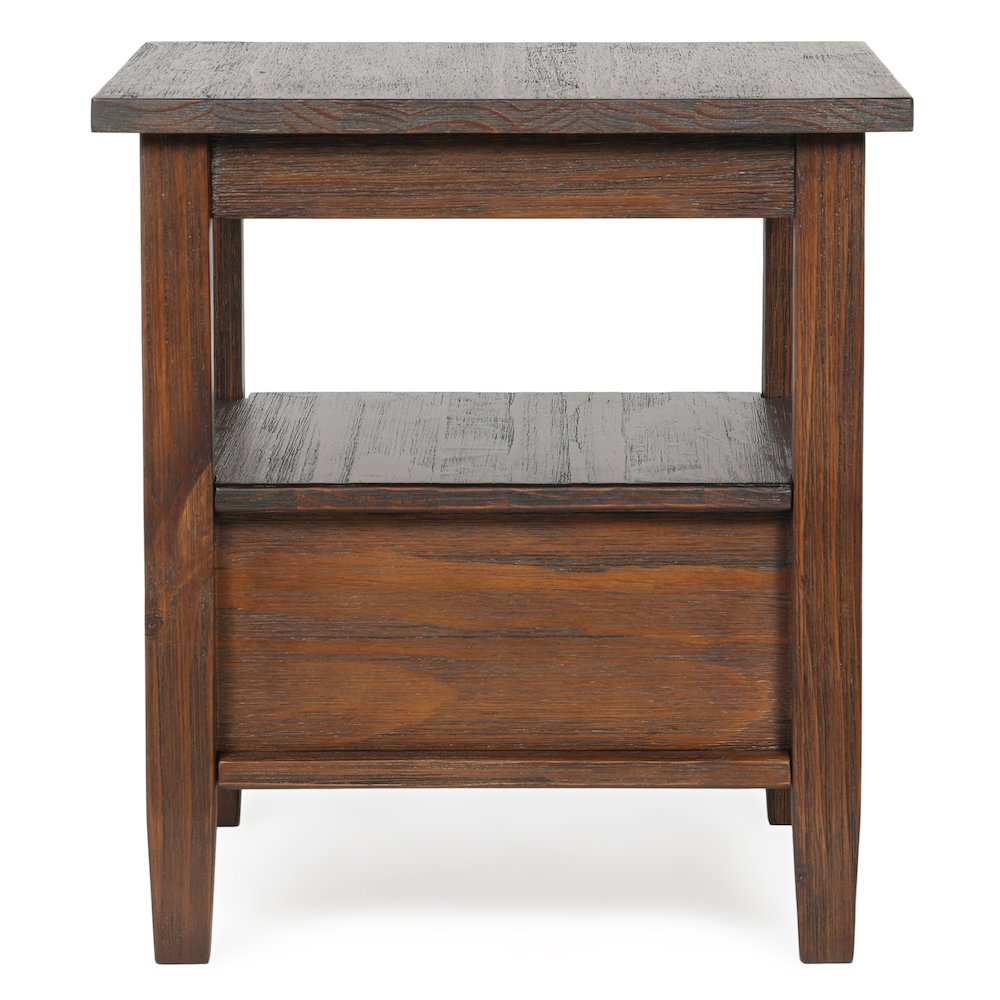20 inch Transitional End Table in Distressed Charcoal Brown (Set of 2). Picture 2