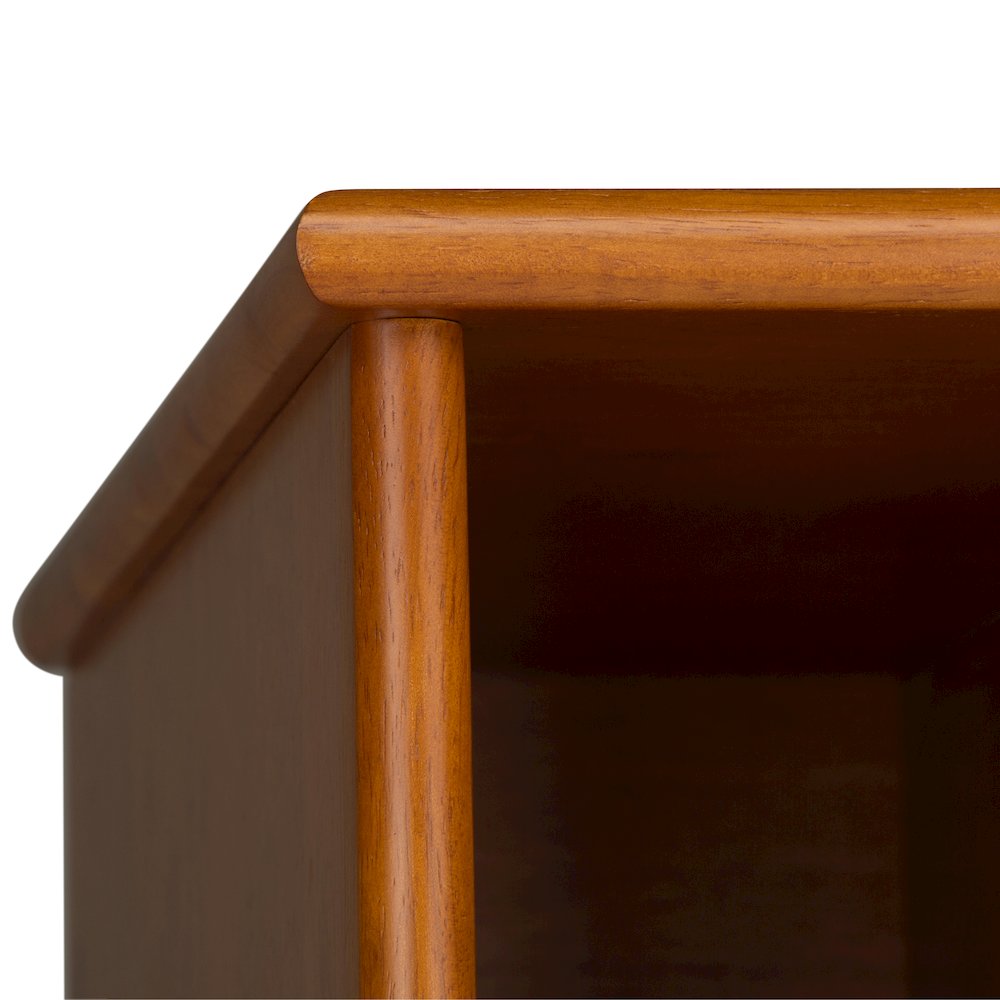 Draper 22 inch Solid Wood 6 Cubbie Bookcase in Teak Brown (Set of 2). Picture 3