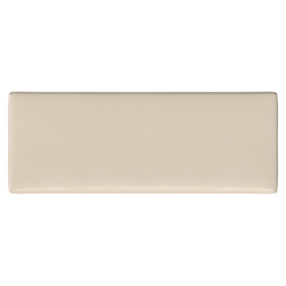 Chanelle SOLID HARDWOOD Mid Century Ottoman Bench in Satin Cream. Picture 5