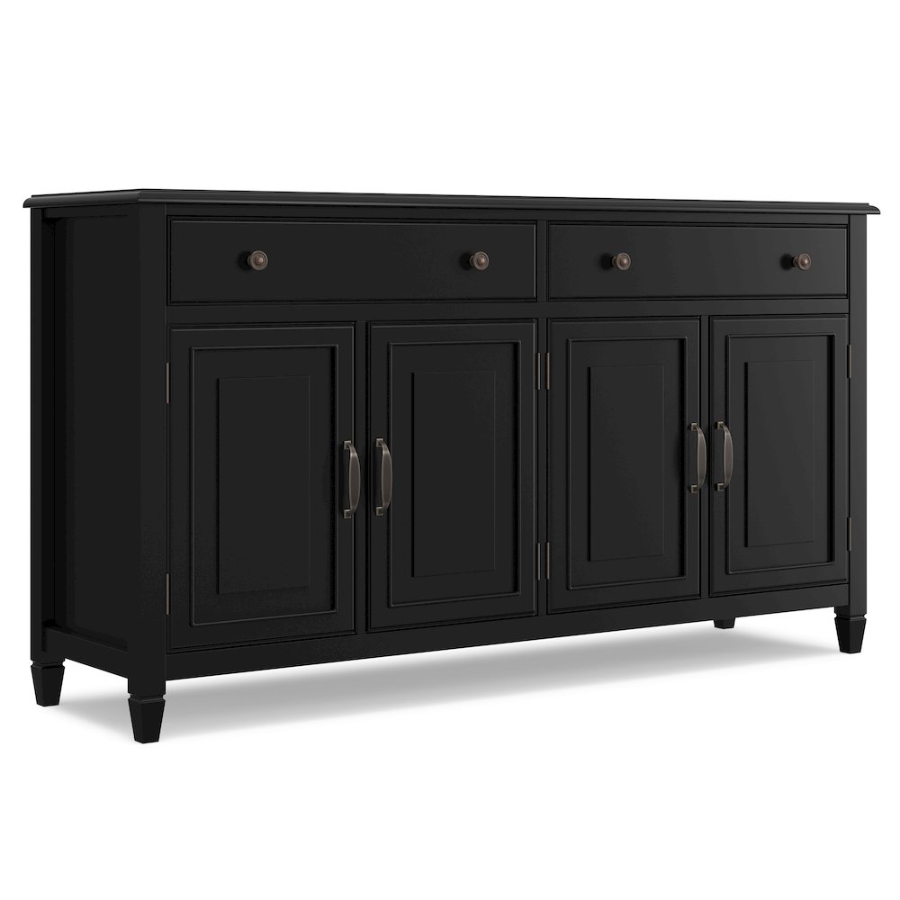 Connaught 67in W Solid Wood Traditional Large Sideboard Buffet Storage Cabinet. Picture 1