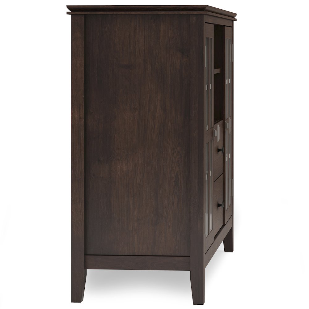 Tall Tv Media Stand In Dark Chestnut Brown For Tvs Up To 60 Inches. Picture 3