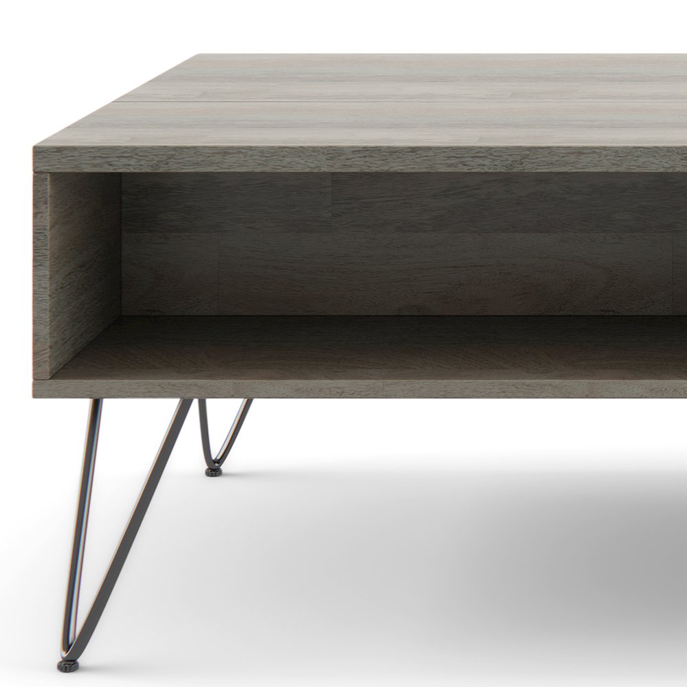 Hunter SOLID MANGO WOOD Lift Top Coffee Table in Grey. Picture 7