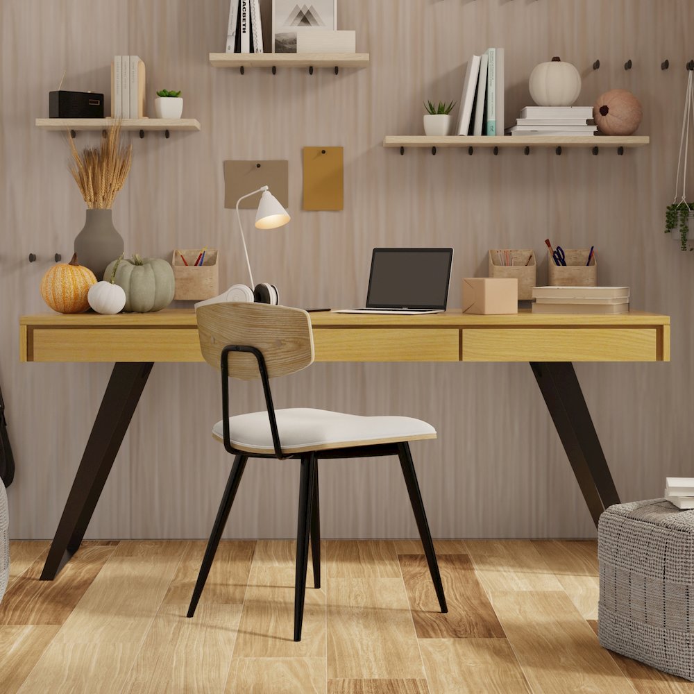 Lowry Large Desk In Oak. Picture 5