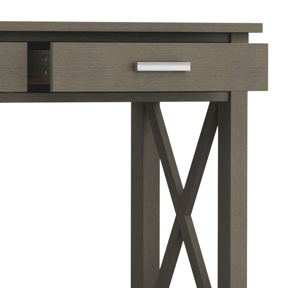 Kitchener Solid Wood Console Sofa Table In Farmhouse Grey. Picture 4
