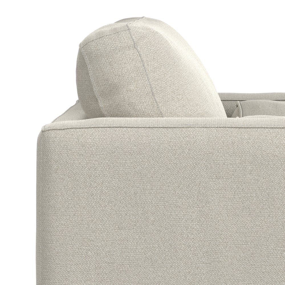 Morrison 42 inch Wide Mid-Century Modern Arm Chair in Cream White. Picture 5