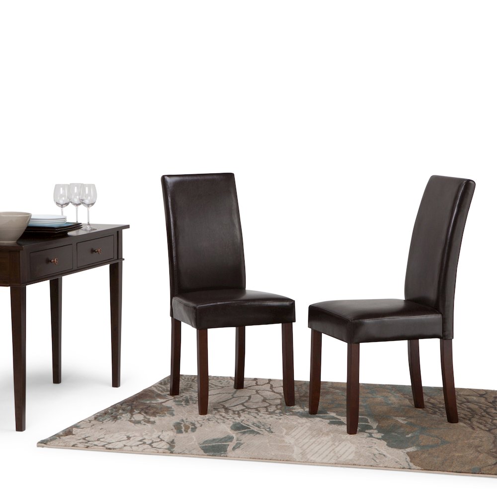 Acadian Solid Wood Parson Dining Chair (Set Of 2) In Tanners Brown. Picture 5