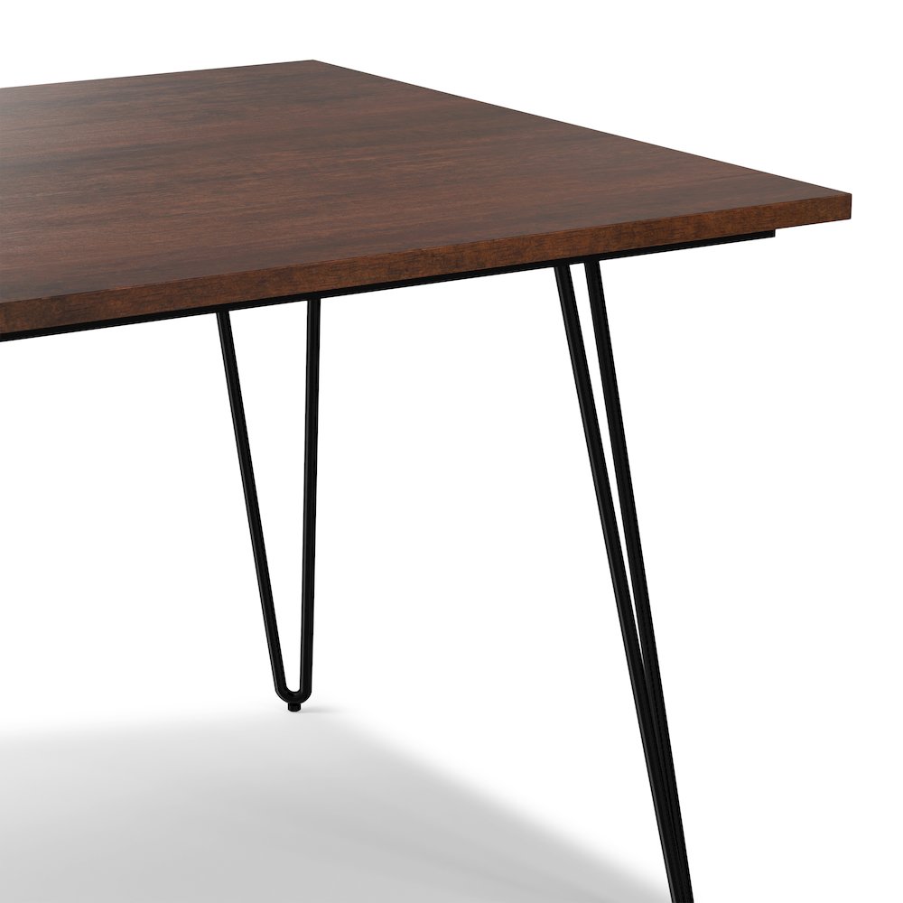 Hunter Solid Mango Wood Dining Table In Umber Brown. Picture 10
