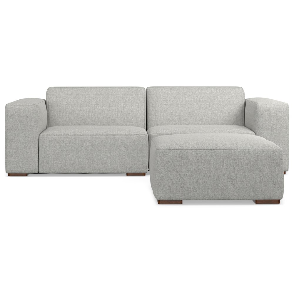 Rex 2-Seater Modular Sofa And Ottoman Set In Tightly Woven Performance Fabric. Picture 3