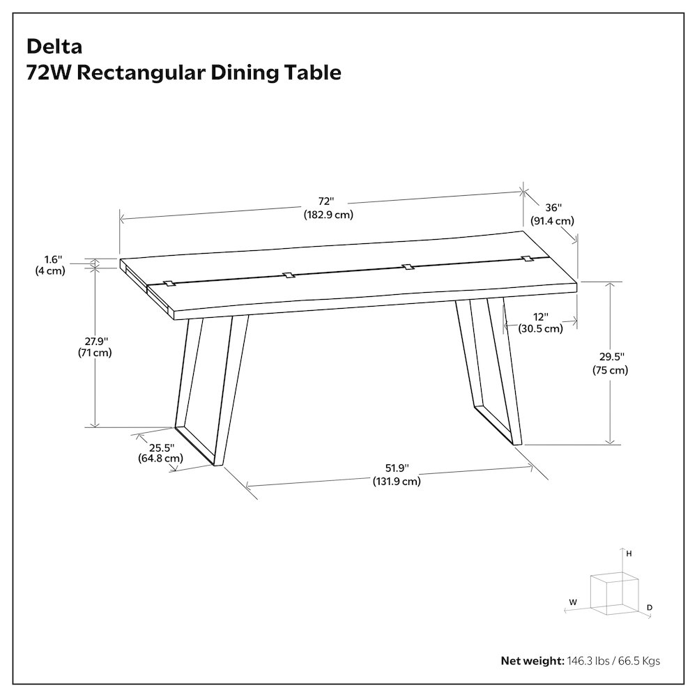 Delta Dining Table In Dark Walnut. Picture 10