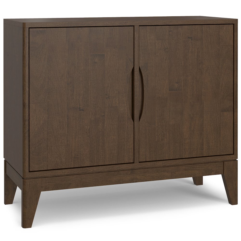 Harper Solid Hardwood 2 Door Sideboard Buffet / Storage Cabinet In Walnut Brown. Picture 1