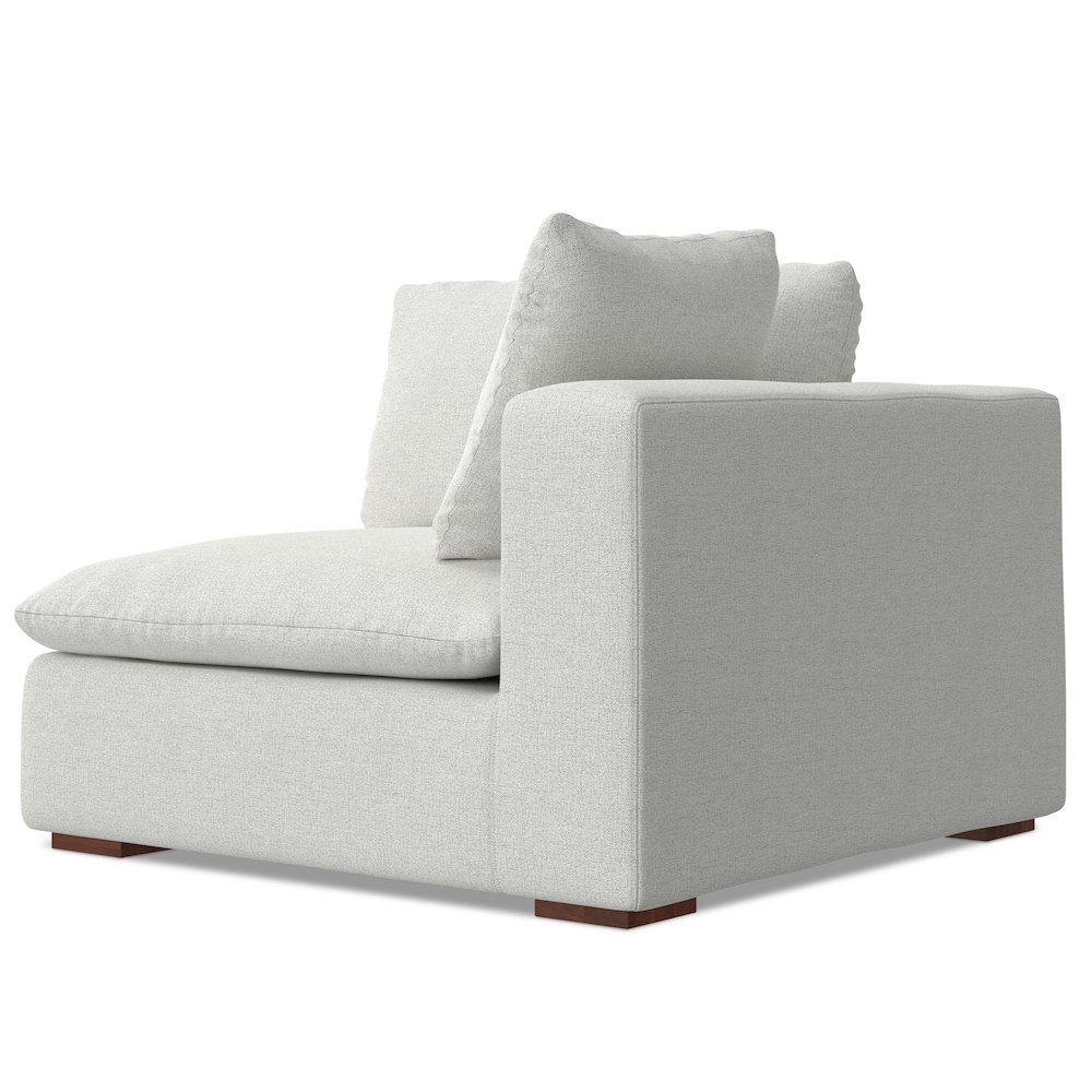 Jasmine Right-Arm Sofa Module In Velvety Chenille Performance Fabric. Picture 2