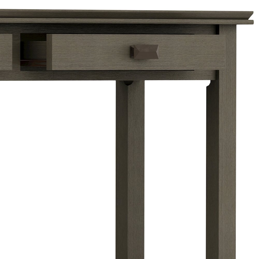 Artisan Solid Wood Console Sofa Table In Farmhouse Grey. Picture 4