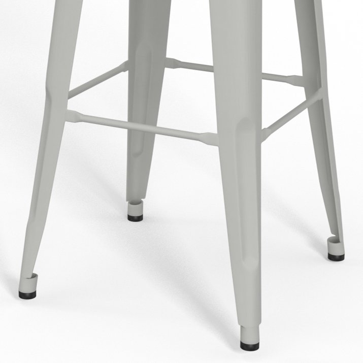 Fletcher 30 Inch Metal Bar Stool (Set Of 2) In White. Picture 4