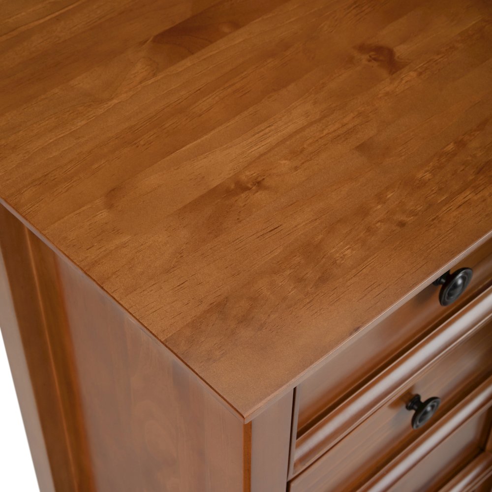 Amherst Solid Wood Medium Storage Cabinet In Light Golden Brown. Picture 3