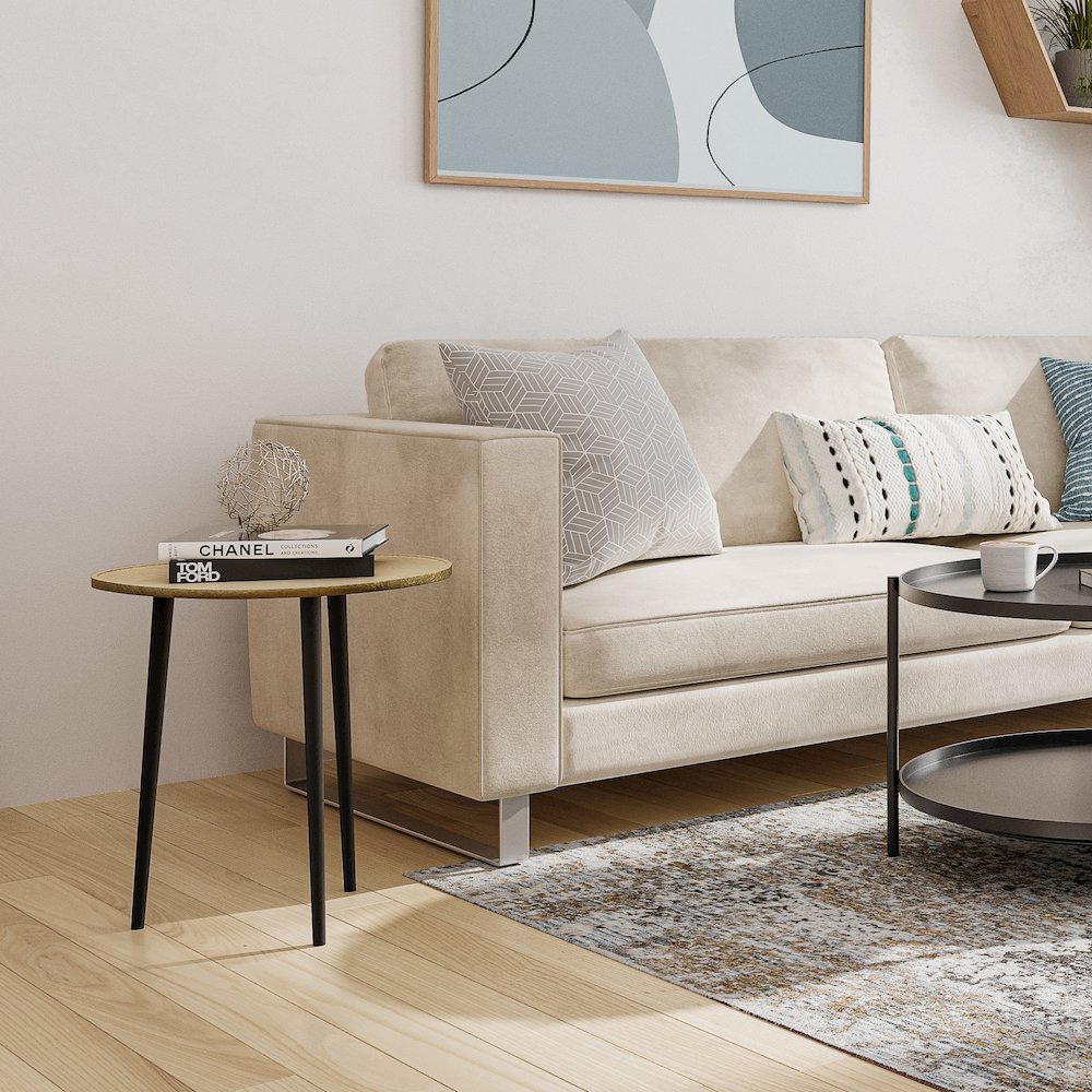 Tanner Metal Side Table In Gold. Picture 5