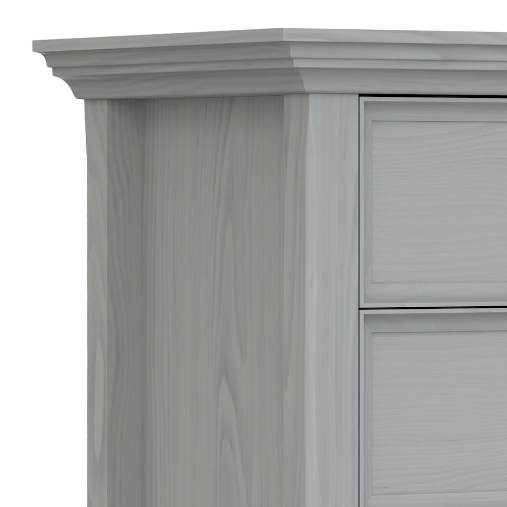 Amherst 24 inch Solid Wood Traditional Bedside Table in Fog Grey (Set of 2). Picture 3