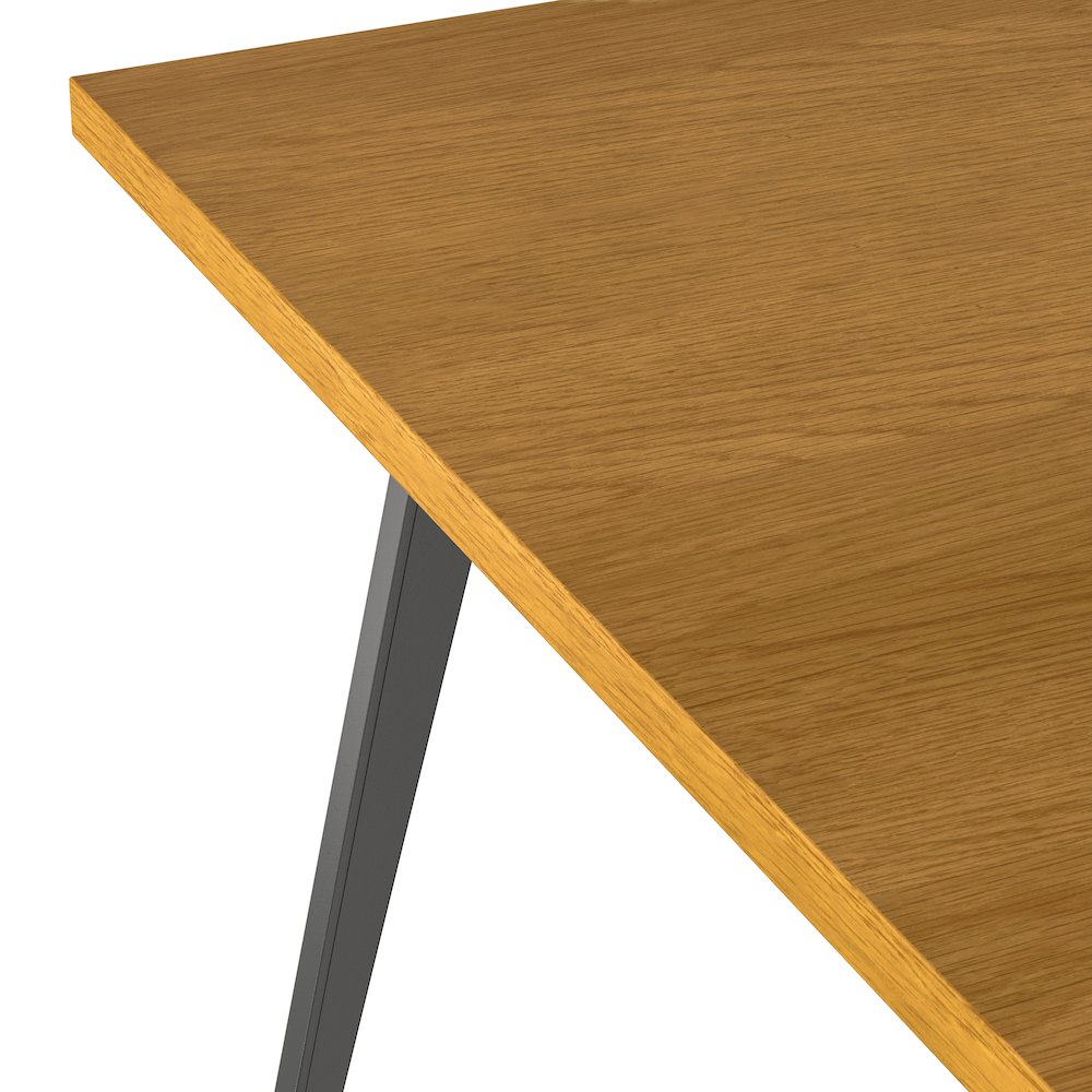 Lowry Square Dining Table In Oak Veneer. Picture 9