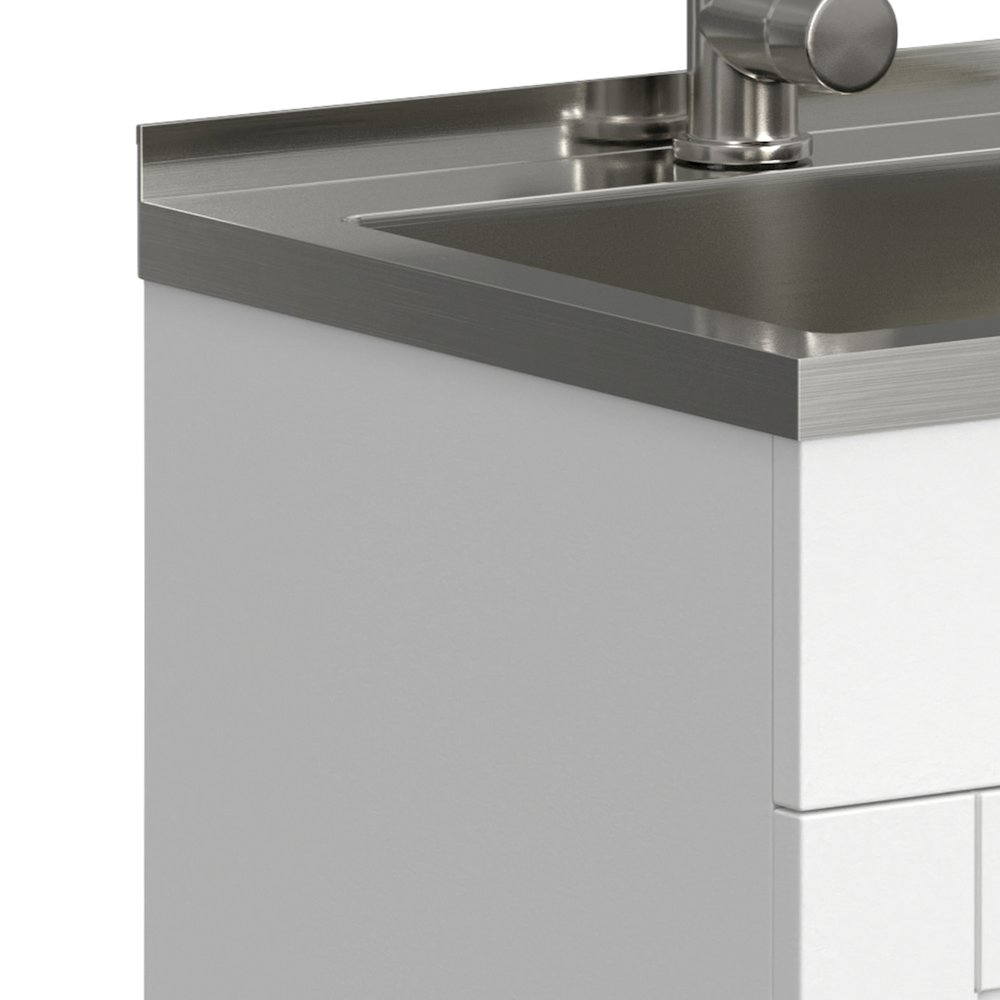 Modern Wide Shaker All-In-One 20-inch Laundry Utility Sink and Cabinet. Picture 4