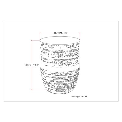 Johnsen Large Metal Accent Table In Antique Copper. Picture 5