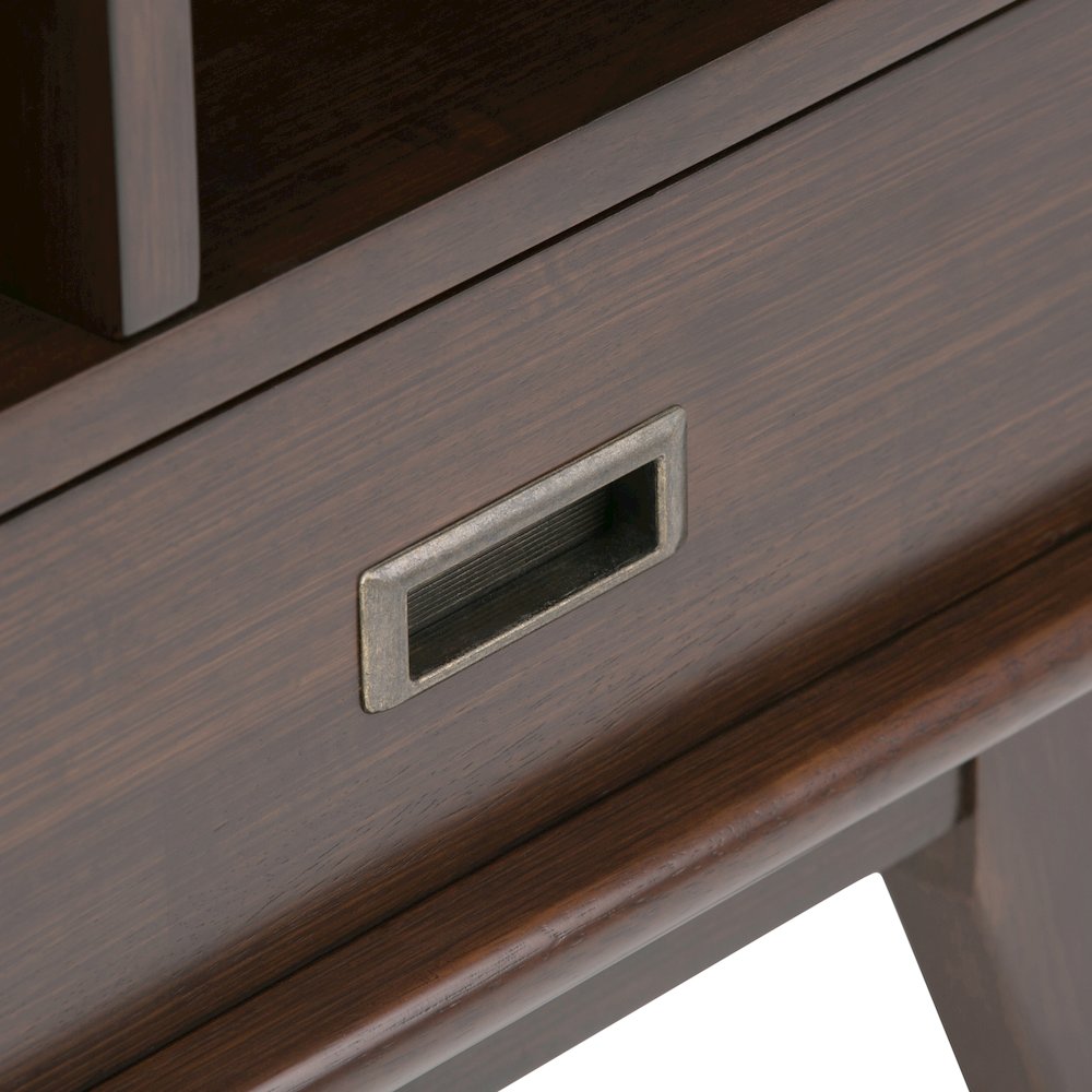 Draper 35 Inch Solid Wood 6 Cubbie Bookcase In Medium Auburn Brown (Set Of 2). Picture 4