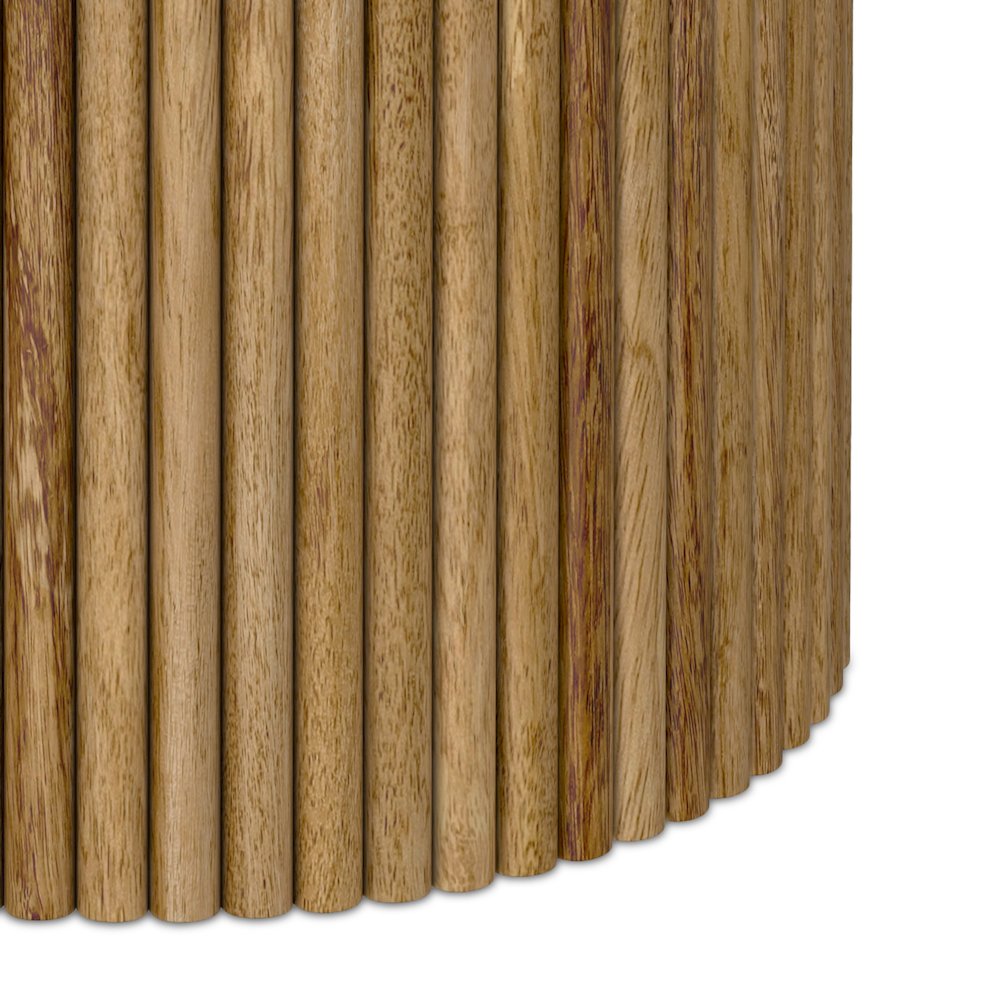 18 inch Wide Solid Mango Industrial Accent Table in Natural, Assembled. Picture 5