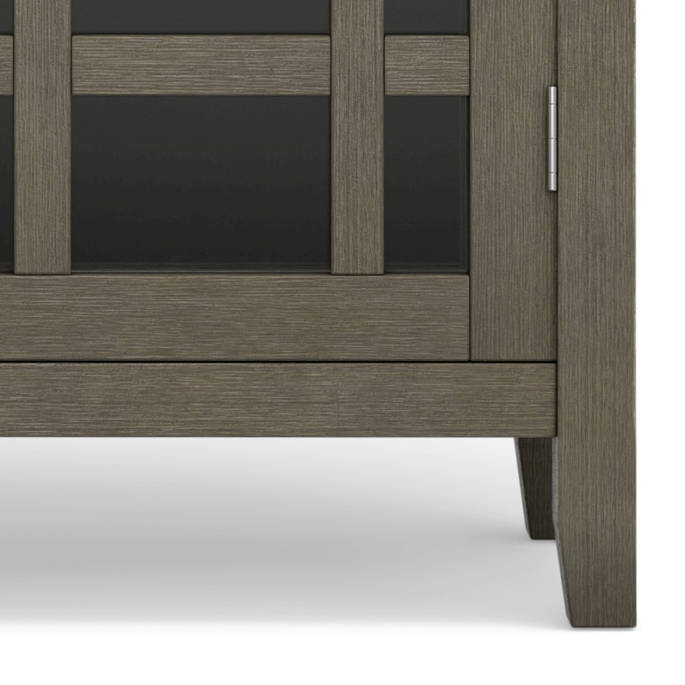 Bedford Solid Wood Medium Storage Cabinet In Farmhouse Grey. Picture 3