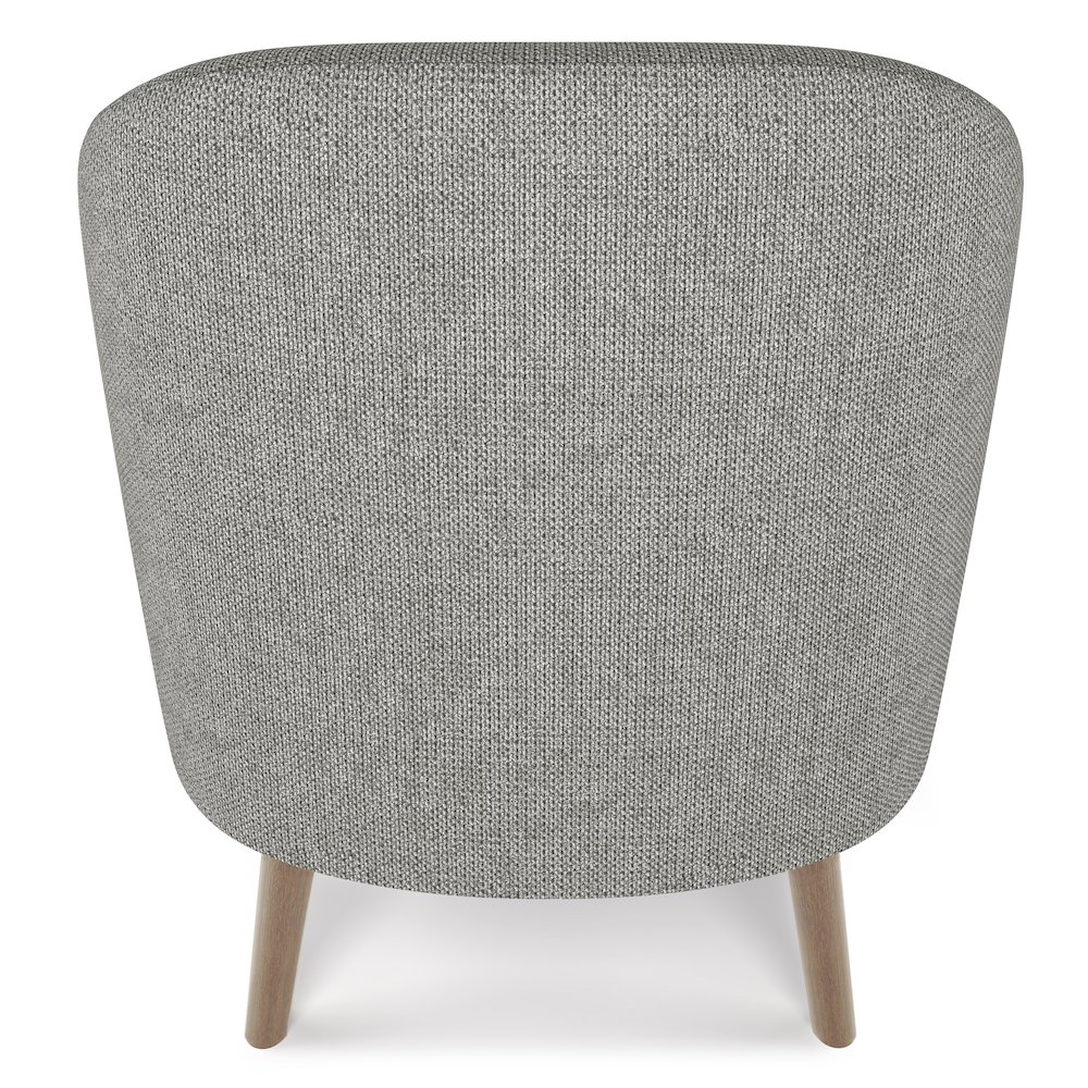 Thorne Accent Chair In Classic Grey Linen Look Fabric. Picture 4