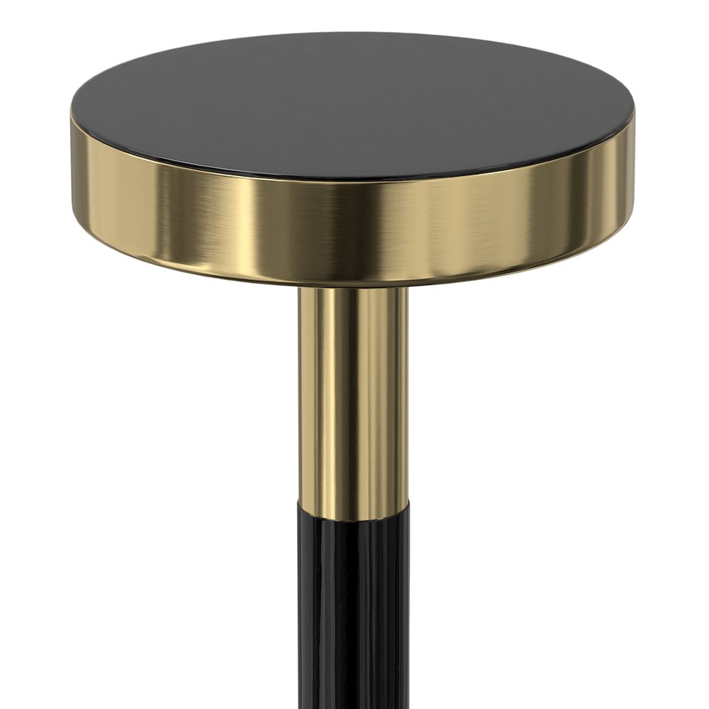 Frannie Side Table In Gold / Black. Picture 2