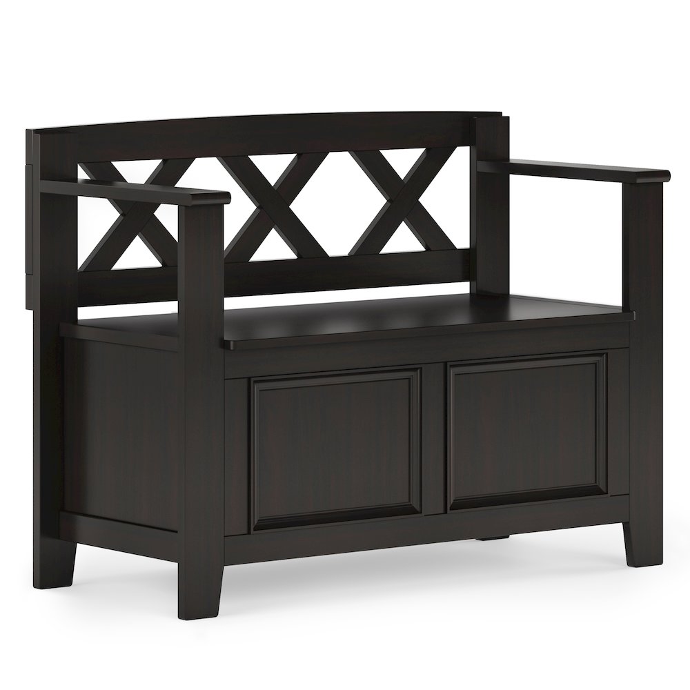 36"W Small Storage Bench and 36"W Storage Cabinet in Hickory Brown. Picture 2