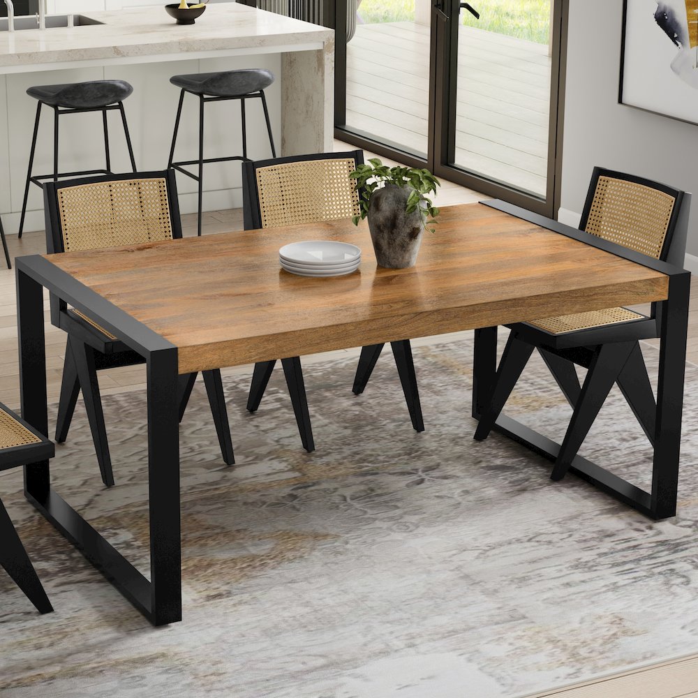 Mckenzie Dining Table In Light Tobacco. Picture 4