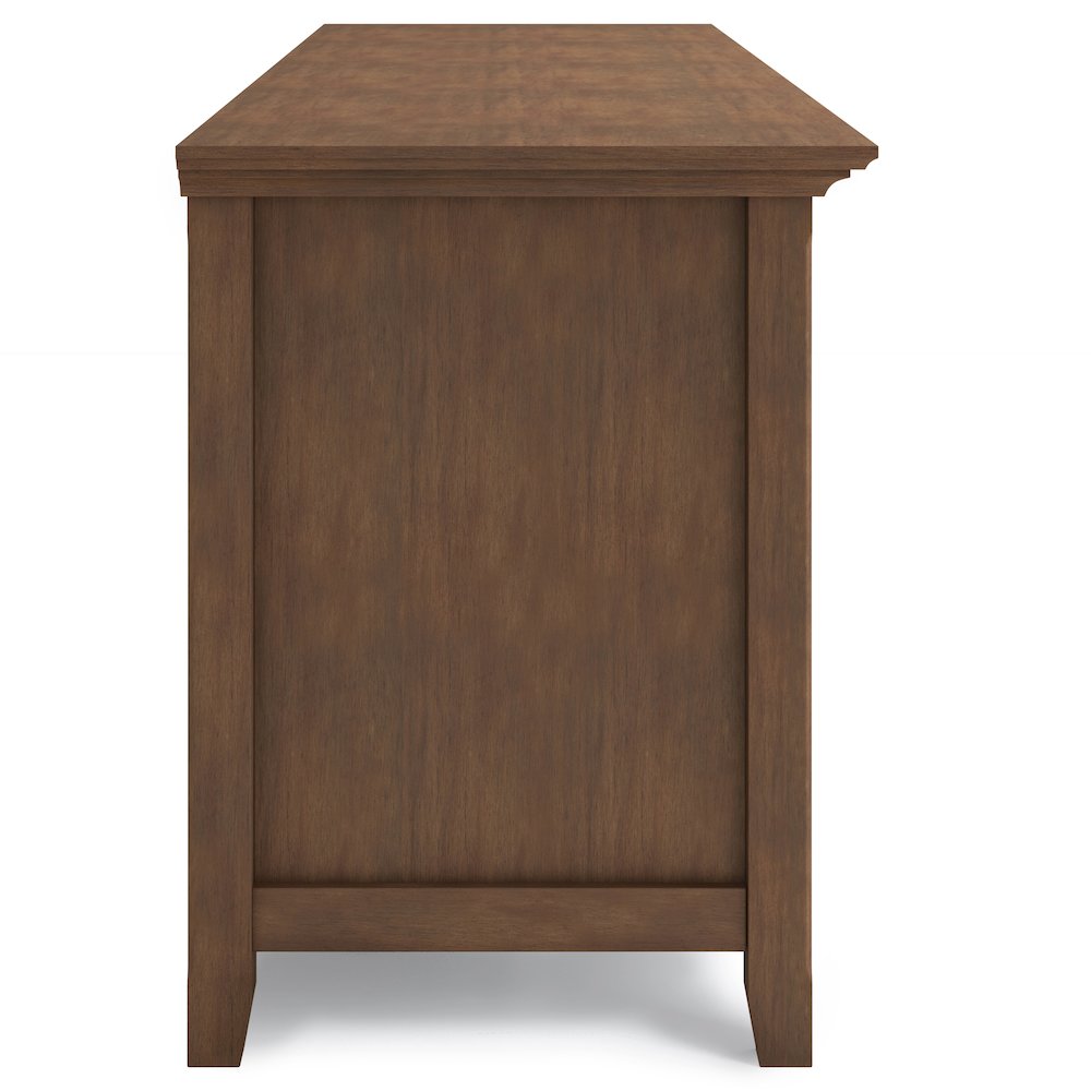 72 Inch Wide Tv Media Stand In Rustic Natural Aged Brown For Tvs Up To 80 Inches. Picture 3