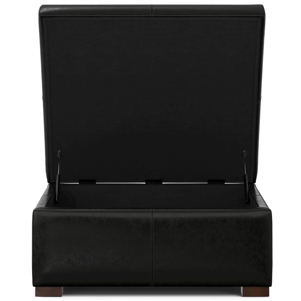 36 inch Wide Contemporary Square Square Coffee Table Storage Ottoman. Picture 3