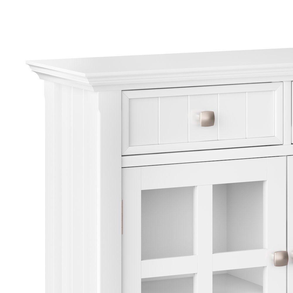 Acadian Solid Wood Entryway Storage Cabinet In White. Picture 2