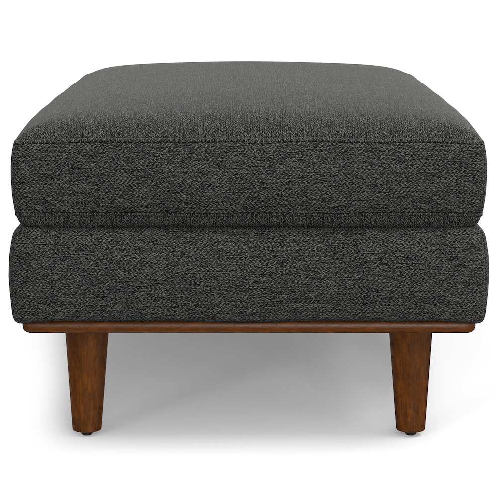 Morrison Large Rectangular Ottoman In Woven-Blend Fabric. Picture 2