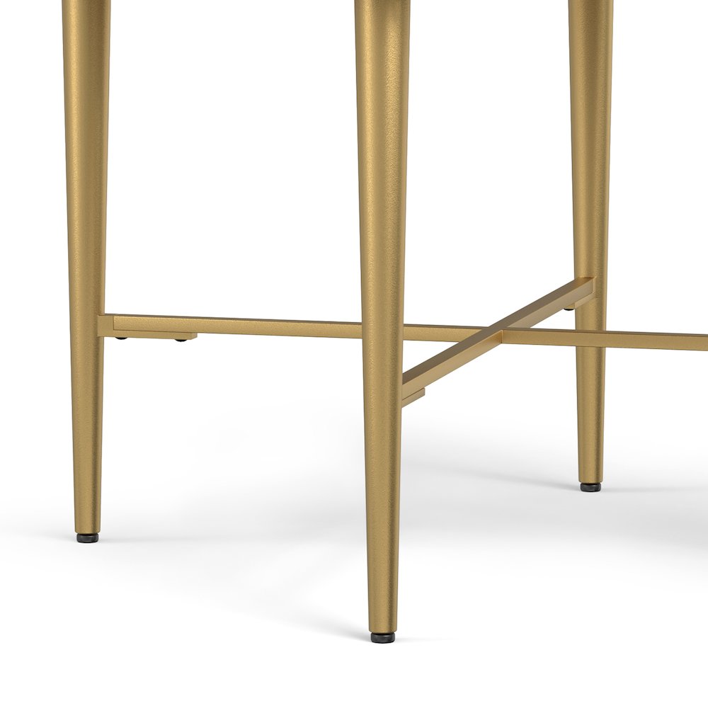 Fallon SOLID MANGO WOOD End Table with Drawer in Natural. Picture 9